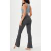 imageODODOS Womens Crossover Flared Yoga Pants Cloud Feeling Soft High Waist Bootcut Leggings with Back Pocket 30quot  32quot InseamCharcoal