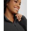 imageODODOS Womens Stretch Fleece HalfZip Sweatshirts  Ultra Soft Cozy Warm Long Sleeve Mock Neck Pullover TopsCharcoal Heather