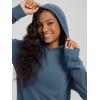 imageODODOS Womens Stretch Fleece Hoodies UltraSoft Cozy Warm Essential Pullover Long Sleeve Top Hooded SweatshirtsBijou Blue Heather