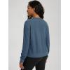 imageODODOS Womens Stretch Fleece Long Sleeve Sweatshirts  UltraSoft Cozy Warm Crewneck Pullover TopsBijou Blue Heather