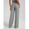 imageODODOS Womens Wide Leg Pants  Ultra Soft Stratum Tech Adjustable MidRise Casual Pajama Lounge PantsGrey Heather
