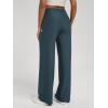 imageODODOS Womens Wide Leg Pants  Ultra Soft Stratum Tech Adjustable MidRise Casual Pajama Lounge PantsNavy Heather