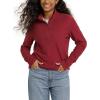 imageODODOS Womens Stretch Fleece HalfZip Sweatshirts  Ultra Soft Cozy Warm Long Sleeve Mock Neck Pullover TopsSalsa Heather
