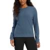 imageODODOS Womens Stretch Fleece Long Sleeve Sweatshirts  UltraSoft Cozy Warm Crewneck Pullover TopsBijou Blue Heather