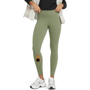 imageODODOS Womens Thermal Bonded Fleece Lined Leggings  Thick Warm Winter High Waisted Yoga Pants with Back Pocket  25quot  28quotDark Olive