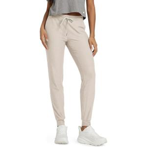 imageODODOS Womens Performance Joggers  Ultra Soft Stratum Tech Sweatpants Adjustable Mid Rise Pants with PocketsEcru Heather