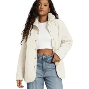 imageODODOS Womens Sherpa Lined Insulated Jacket Snap Front Long Sleeve Coat Winter Warm Outerwear with PocketsIvory