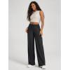 image:imageODODOS Womens Wide Leg Pants  Ultra Soft odSTRATUM Tech Adjustable MidRise Casual Pajama Lounge PantsBlack Heather