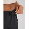 image:imageODODOS Womens Wide Leg Pants  Ultra Soft odSTRATUM Tech Adjustable MidRise Casual Pajama Lounge PantsBlack Heather