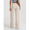 image:imageODODOS Womens Wide Leg Pants  Ultra Soft odSTRATUM Tech Adjustable MidRise Casual Pajama Lounge PantsEcru Heather