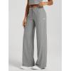 image:imageODODOS Womens Wide Leg Pants  Ultra Soft odSTRATUM Tech Adjustable MidRise Casual Pajama Lounge PantsGrey Heather
