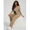 image:imageODODOS Womens Wide Leg Pants  Ultra Soft odSTRATUM Tech Adjustable MidRise Casual Pajama Lounge PantsKhaki Heather