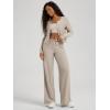 image:imageODODOS Womens Wide Leg Pants  Ultra Soft odSTRATUM Tech Adjustable MidRise Casual Pajama Lounge PantsMocha Heather