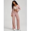 image:imageODODOS Womens Wide Leg Pants  Ultra Soft odSTRATUM Tech Adjustable MidRise Casual Pajama Lounge PantsRose Pink Heather