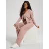 image:imageODODOS Womens Wide Leg Pants  Ultra Soft odSTRATUM Tech Adjustable MidRise Casual Pajama Lounge PantsRose Pink Heather