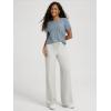 image:imageODODOS Womens Wide Leg Pants  Ultra Soft odSTRATUM Tech Adjustable MidRise Casual Pajama Lounge PantsSalt Heather