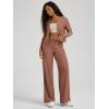 image:imageODODOS Womens Wide Leg Pants  Ultra Soft odSTRATUM Tech Adjustable MidRise Casual Pajama Lounge PantsTamarind Heather