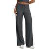 image:imageODODOS Womens Wide Leg Pants  Ultra Soft odSTRATUM Tech Adjustable MidRise Casual Pajama Lounge PantsCharcoal Heather