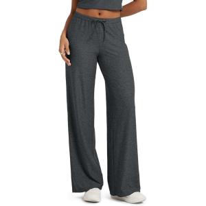 image:imageODODOS Womens Wide Leg Pants  Ultra Soft odSTRATUM Tech Adjustable MidRise Casual Pajama Lounge PantsCharcoal Heather