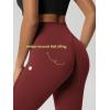 image:imageODODOS Hidden Scrunch Butt Lifting Leggings for Women  25 No Front Seam High Waist Booty Sculpting Yoga PantsBrick Red