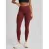 image:imageODODOS Hidden Scrunch Butt Lifting Leggings for Women  25 No Front Seam High Waist Booty Sculpting Yoga PantsBrick Red