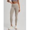 image:imageODODOS Hidden Scrunch Butt Lifting Leggings for Women  25 No Front Seam High Waist Booty Sculpting Yoga PantsDark Beige