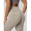 image:imageODODOS Hidden Scrunch Butt Lifting Leggings for Women  25 No Front Seam High Waist Booty Sculpting Yoga PantsDark Beige