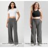 image:imageODODOS Modal Soft Wide Leg Pants for Women High Waist Casual Relaxed Pants with Pockets2729 31 InseamCharcoal
