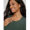 image:imageODODOS Womens Cardigan  Ultra Soft odSTRATUM Tech Performance Long Sleeve Crop UPF 50 Button Down Crewneck TopAspen Heather