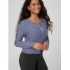 image:imageODODOS Womens Cardigan  Ultra Soft odSTRATUM Tech Performance Long Sleeve Crop UPF 50 Button Down Crewneck TopCosmic Heather