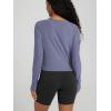 image:imageODODOS Womens Cardigan  Ultra Soft odSTRATUM Tech Performance Long Sleeve Crop UPF 50 Button Down Crewneck TopCosmic Heather