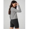 image:imageODODOS Womens Cardigan  Ultra Soft odSTRATUM Tech Performance Long Sleeve Crop UPF 50 Button Down Crewneck TopGrey Heather