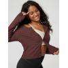 image:imageODODOS Womens Cardigan  Ultra Soft odSTRATUM Tech Performance Long Sleeve Crop UPF 50 Button Down Crewneck TopJava Heather