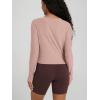 image:imageODODOS Womens Cardigan  Ultra Soft odSTRATUM Tech Performance Long Sleeve Crop UPF 50 Button Down Crewneck TopRose Pink Heather