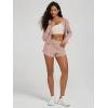 image:imageODODOS Womens Cardigan  Ultra Soft odSTRATUM Tech Performance Long Sleeve Crop UPF 50 Button Down Crewneck TopRose Pink Heather