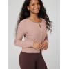 image:imageODODOS Womens Cardigan  Ultra Soft odSTRATUM Tech Performance Long Sleeve Crop UPF 50 Button Down Crewneck TopRose Pink Heather