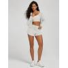 image:imageODODOS Womens Cardigan  Ultra Soft odSTRATUM Tech Performance Long Sleeve Crop UPF 50 Button Down Crewneck TopSalt Heather