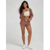 image:imageODODOS Womens Cardigan  Ultra Soft odSTRATUM Tech Performance Long Sleeve Crop UPF 50 Button Down Crewneck TopTamarind Heather