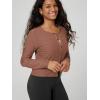 image:imageODODOS Womens Cardigan  Ultra Soft odSTRATUM Tech Performance Long Sleeve Crop UPF 50 Button Down Crewneck TopTamarind Heather