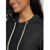 image:imageODODOS Womens Essential Hoodie  Ultra Soft odSTRATUM Tech Pullover UPF 50 Moisture Wicking Long Sleeve TopBlack Heather