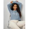 image:imageODODOS Womens Essential Hoodie  Ultra Soft odSTRATUM Tech Pullover UPF 50 Moisture Wicking Long Sleeve TopDusty Blue Heather