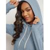 image:imageODODOS Womens Essential Hoodie  Ultra Soft odSTRATUM Tech Pullover UPF 50 Moisture Wicking Long Sleeve TopDusty Blue Heather