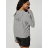 image:imageODODOS Womens Essential Hoodie  Ultra Soft odSTRATUM Tech Pullover UPF 50 Moisture Wicking Long Sleeve TopGrey Heather