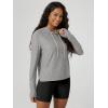 image:imageODODOS Womens Essential Hoodie  Ultra Soft odSTRATUM Tech Pullover UPF 50 Moisture Wicking Long Sleeve TopGrey Heather