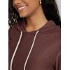 image:imageODODOS Womens Essential Hoodie  Ultra Soft odSTRATUM Tech Pullover UPF 50 Moisture Wicking Long Sleeve TopJava Heather