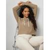 image:imageODODOS Womens Essential Hoodie  Ultra Soft odSTRATUM Tech Pullover UPF 50 Moisture Wicking Long Sleeve TopKhaki Heather