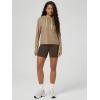 image:imageODODOS Womens Essential Hoodie  Ultra Soft odSTRATUM Tech Pullover UPF 50 Moisture Wicking Long Sleeve TopKhaki Heather