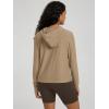 image:imageODODOS Womens Essential Hoodie  Ultra Soft odSTRATUM Tech Pullover UPF 50 Moisture Wicking Long Sleeve TopKhaki Heather