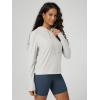 image:imageODODOS Womens Essential Hoodie  Ultra Soft odSTRATUM Tech Pullover UPF 50 Moisture Wicking Long Sleeve TopSalt Heather