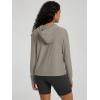 image:imageODODOS Womens Essential Hoodie  Ultra Soft odSTRATUM Tech Pullover UPF 50 Moisture Wicking Long Sleeve TopWarm Grey Heather